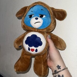 Care Bear Puppy Grumpy Bear Unlock The Magic Basic‎ Fun Plush w/ Removable Hood